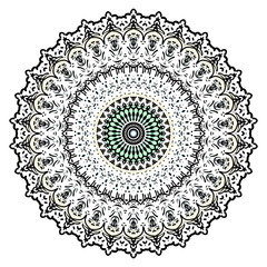 Colorful bright vector illustrated mandala.