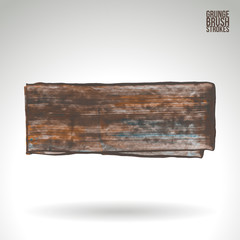 Brush stroke and texture. Grunge vector abstract hand - painted element. Underline and border design.