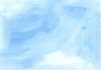 Obraz premium Soft blue watercolor texture background, hand painted