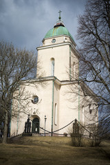 Suomenlinna Church on the historic fortified island off coast near Helsinki