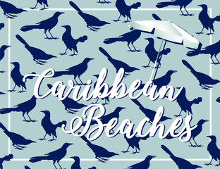 Naklejka premium Aves del Caribe