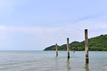 The fish boat into the sea Chanthaburi Thailand