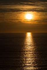 Liquid gold sunset over the sea