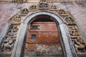 Fototapeta na wymiar The art of architecture at Patan city, Nepal.