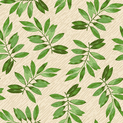 Seamlessly repeating green leaves pattern