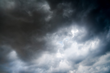 black sky Background of dark clouds before a thunder.
sunlight through very dark clouds background of dark storm clouds