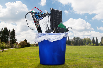 Hardware Equipment In Dustbin