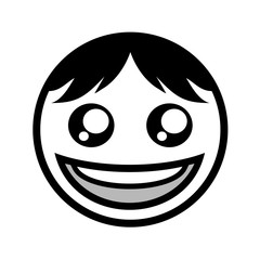 funny happy face draw