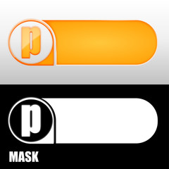 Obraz premium baner z ikoną w kształcie strzałki 