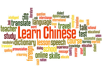 Learn Chinese, word cloud concept 2
