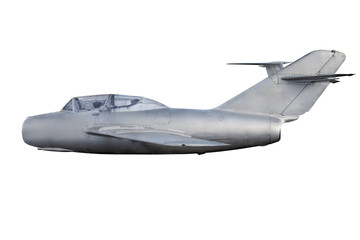 Fototapeta na wymiar Military war plane. Plane isolated on white background. airplane in flight. nobody