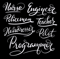 Programmer and engineer hand written typography. Good use for logotype, symbol, cover label, product, brand, poster title or any graphic design you want. Easy to use or change color
 