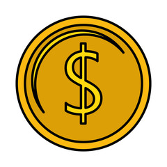 coin money isolated icon vector illustration design