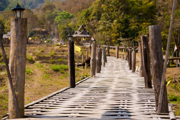 Buddha bamboo bridge in Pai