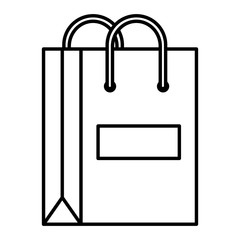 shopping bag paper isolated icon vector illustration design