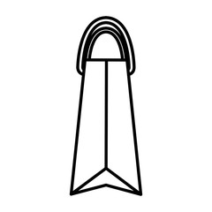 shopping bag paper isolated icon vector illustration design