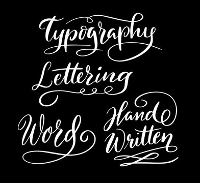 Typography and lettering hand written typography. Good use for logotype, symbol, cover label, product, brand, poster title or any graphic design you want. Easy to use or change color
 