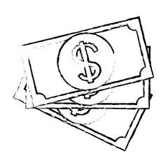 bill dollar money isolated icon vector illustration design