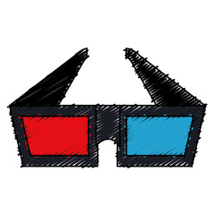 glasses 3d isolated icon vector illustration design