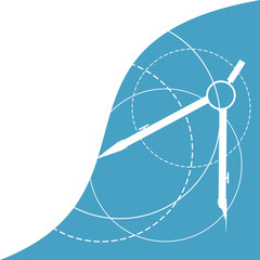 Creative architect compass illustration