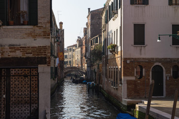 Typical canal in Venice, Italy