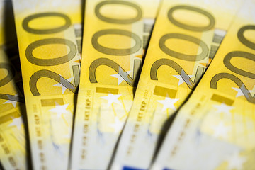 billet de 200 euro gros plan 
