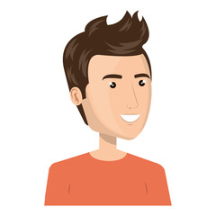 young man avatar character vector illustration design