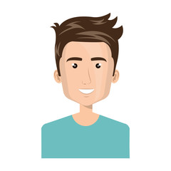 young man avatar character vector illustration design
