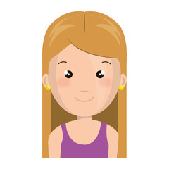 cute little girl character vector illustration design