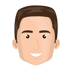young man head avatar vector illustration design