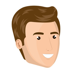 young man head avatar vector illustration design