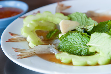 Spicy Thai Shrimp in Fish Sauce with Mint and Garlic