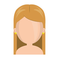 young woman shirtless avatar character vector illustration design