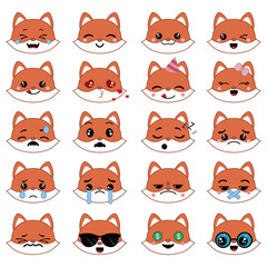 Cute emoticons set