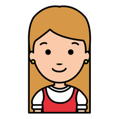 cute little girl character vector illustration design