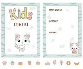 Kids menu design