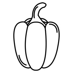 pepper vegetable healthy food vector illustration design
