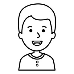 cute little boy character vector illustration design