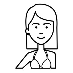 beautiful and young woman student vector illustration design