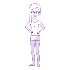 Fototapeta na wymiar Woman in swimsuit character vector illustration design