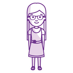 cute little girl character vector illustration design