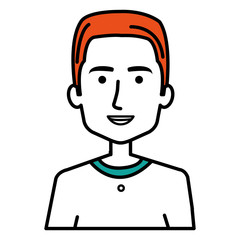 young man avatar character vector illustration design