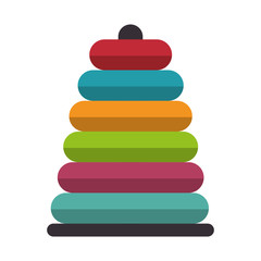 pile rings baby toy vector illustration design