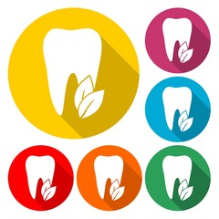 Teeth protection, tooth care dental medical vector concept