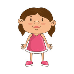 cute little girl character vector illustration design