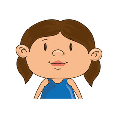 cute little girl character vector illustration design