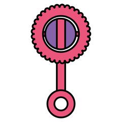 baby maraca isolated icon vector illustration design