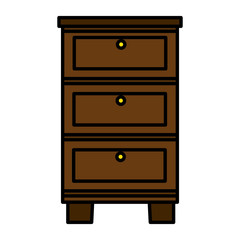 wood drawer isolated icon vector illustration design
