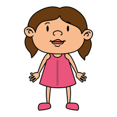 cute little girl character vector illustration design