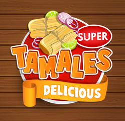 Tamales delicious logo, symbol, sticker.